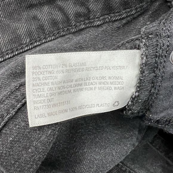 Wild Fable High Rise Rolled Cuff Jean Short Denim Stretch Black Womens 16 33R - Picture 6 of 7